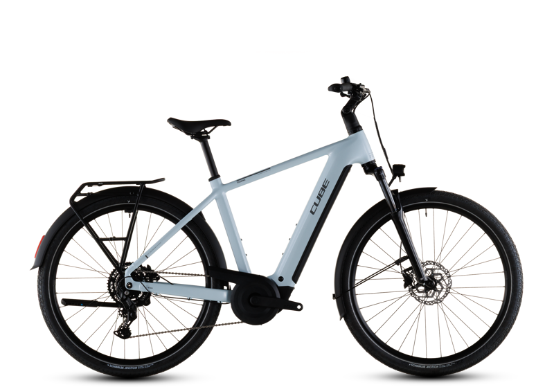 2027 Cube Touring Hybrid One 600Wh Electric Bike in Grey/Coolgrey
