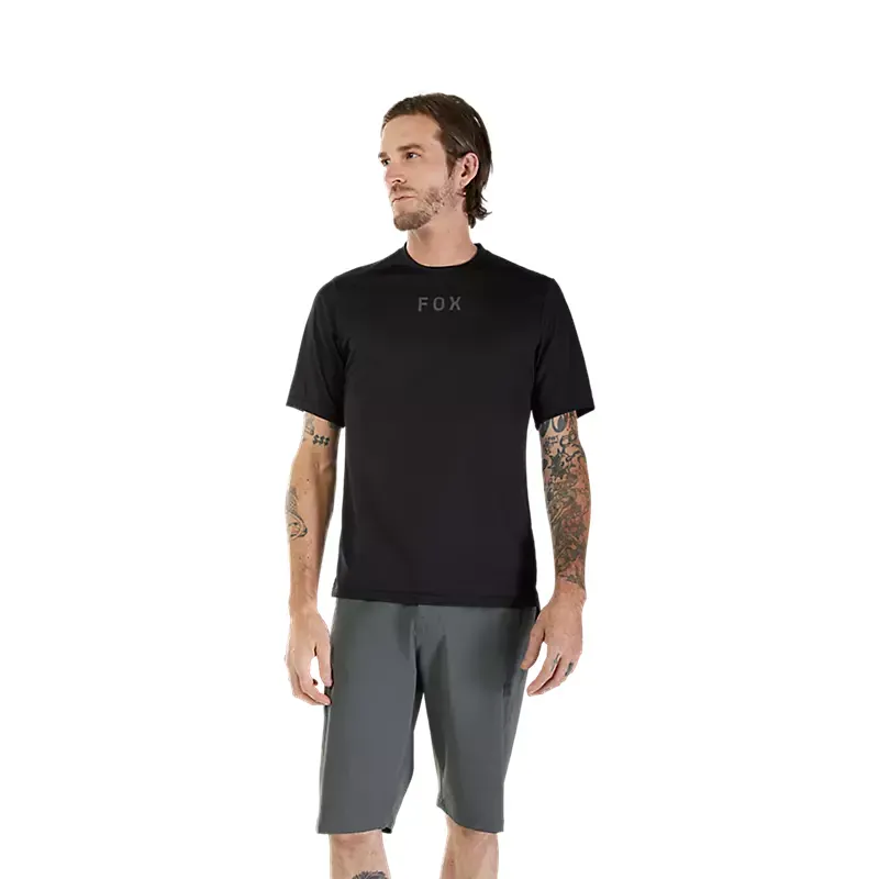 Fox Ranger Wordmark Short Sleeve Jersey in Black-2