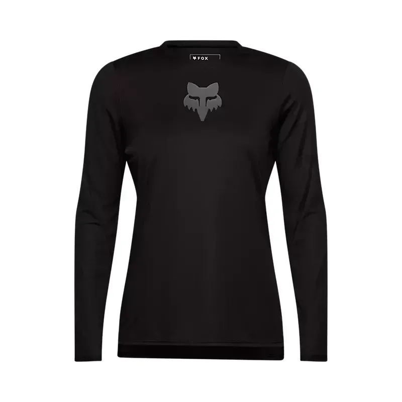 Fox Women's Ranger Fox Head Long Sleeve Jersey in Black