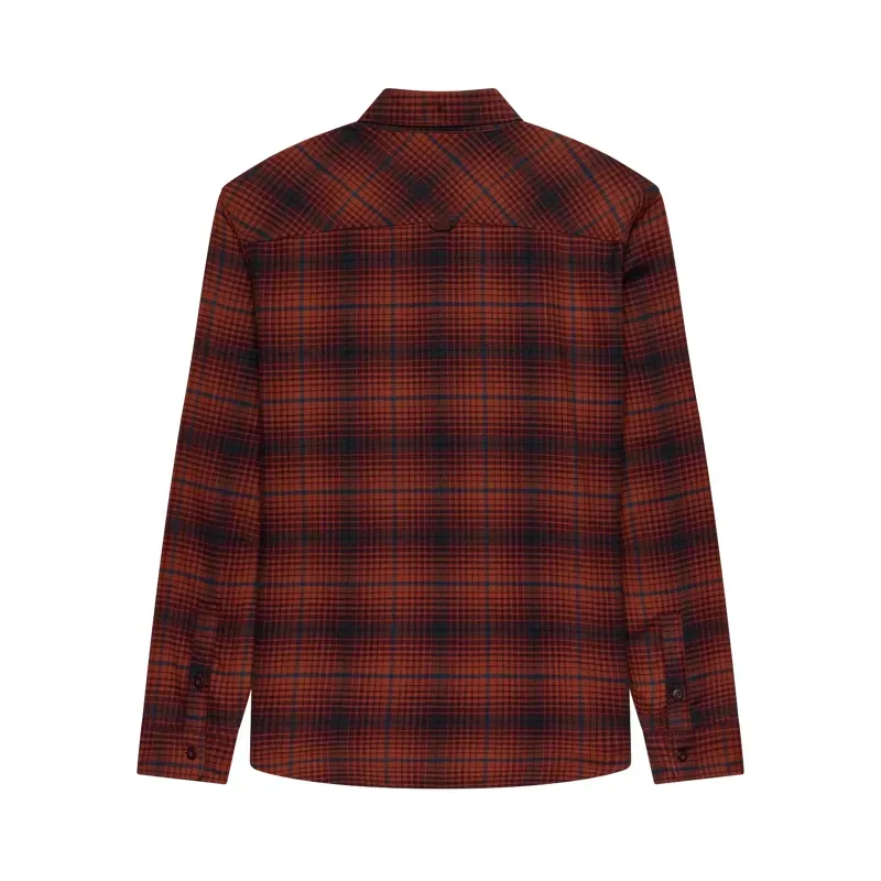 Fox Survivalist Core Flannel Long Sleeve Shirt in Amber Scarlet-1