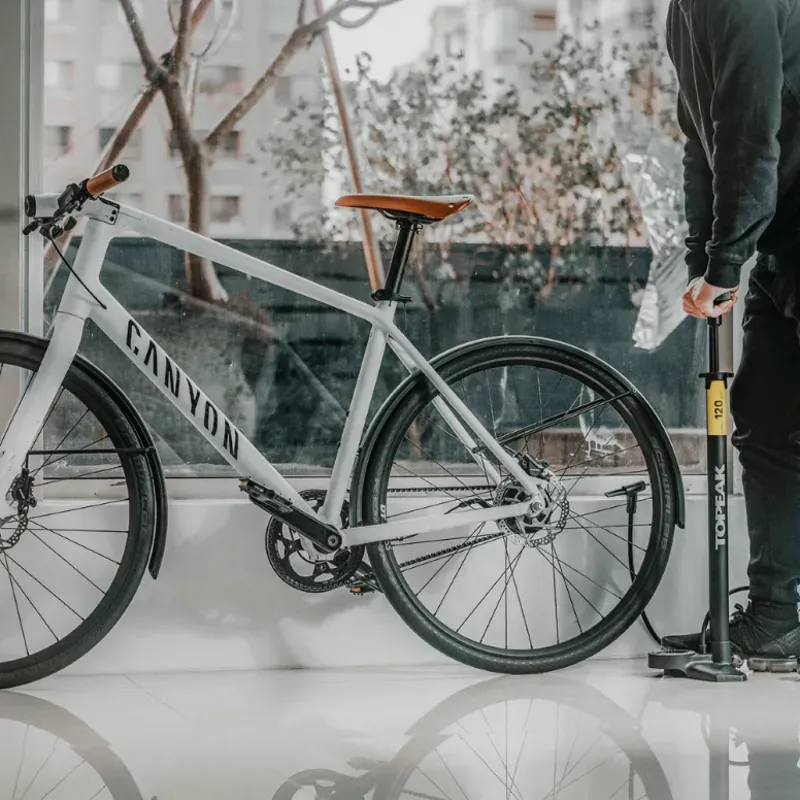 Topeak JoeBlow Sport EX Yellow Cycling Track Pump-4