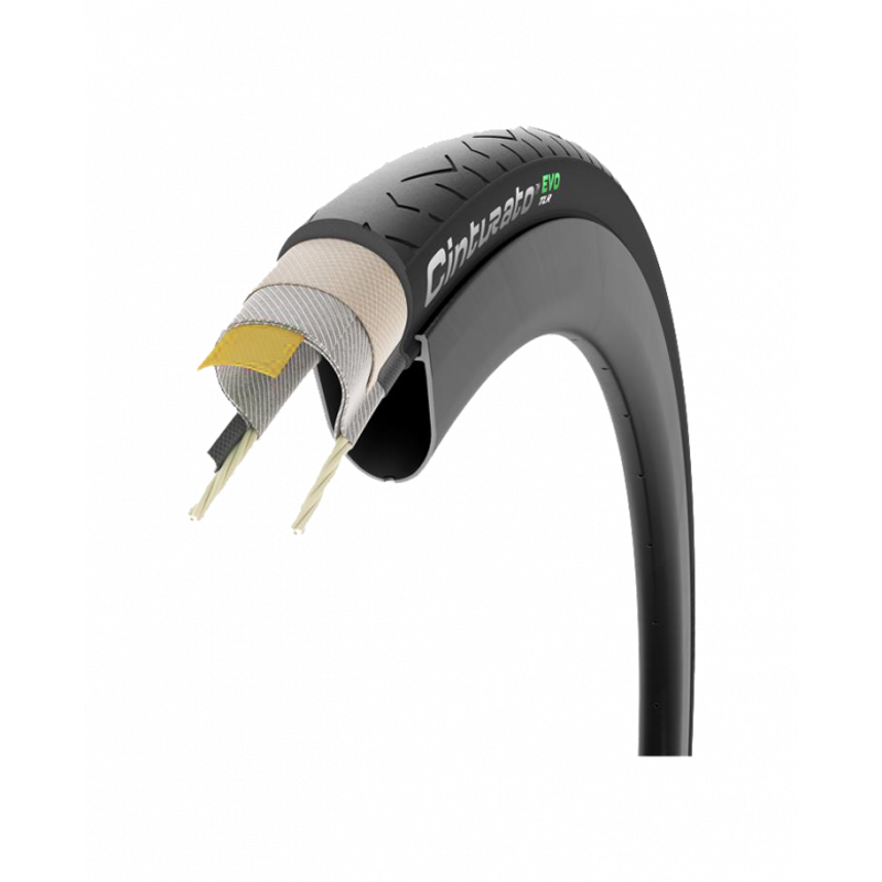 Pirelli Cinturato EVO TLR Road Bike Tyre Black -5