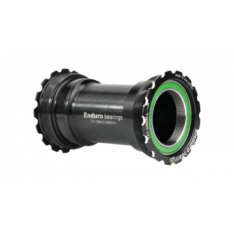 Enduro Bearings T47 Internal 440C Stainless Steel Bottom Bracket in Black-1
