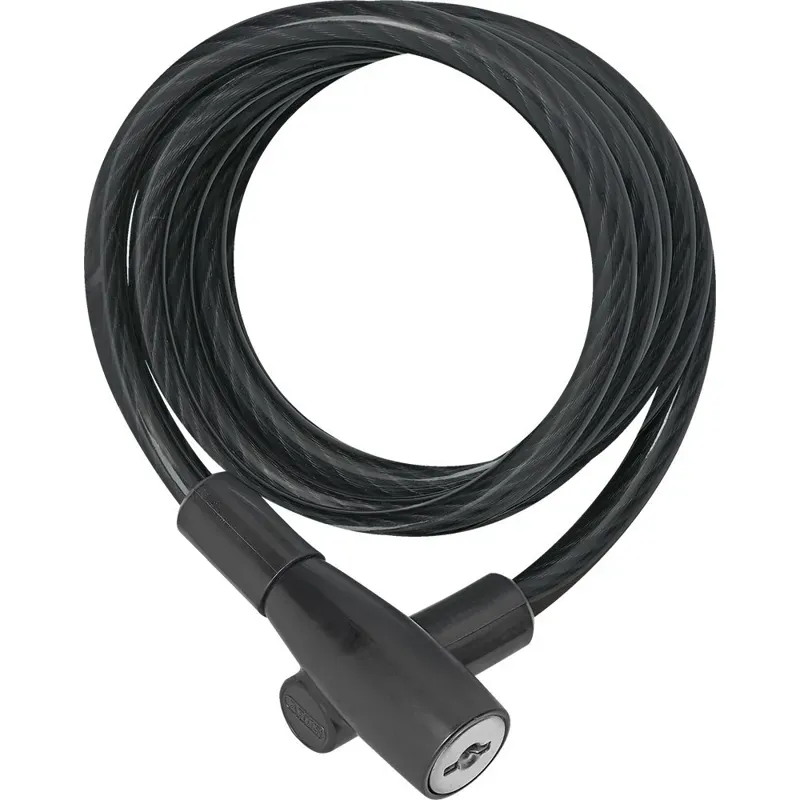 ABUS 3506K Key Coil Cable Lock 6mm/120cm In BLACK 6mm