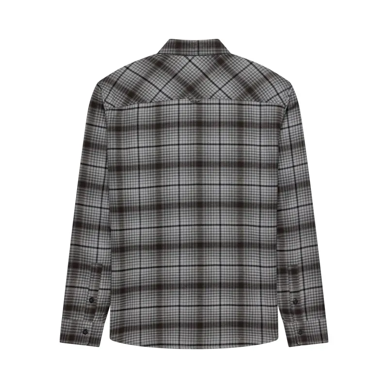 Fox Survivalist Core Flannel Long Sleeve Shirt in Steel Grey-1