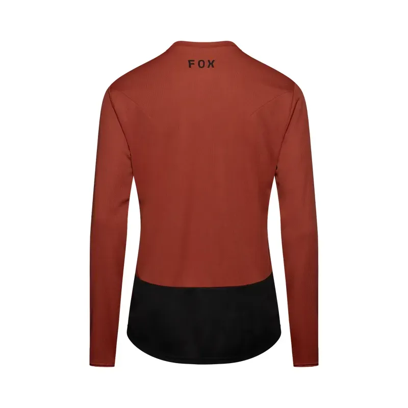 Fox Ranger Fox Head Long Sleeve Jersey in Amber Scarlet-1