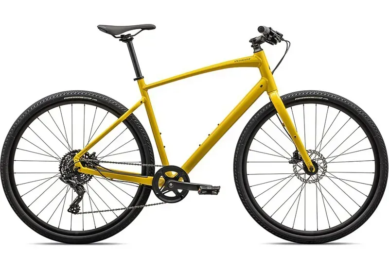 Specialized Sirrus X Hybrid Bike in Sulphur/Black Liquid Metal