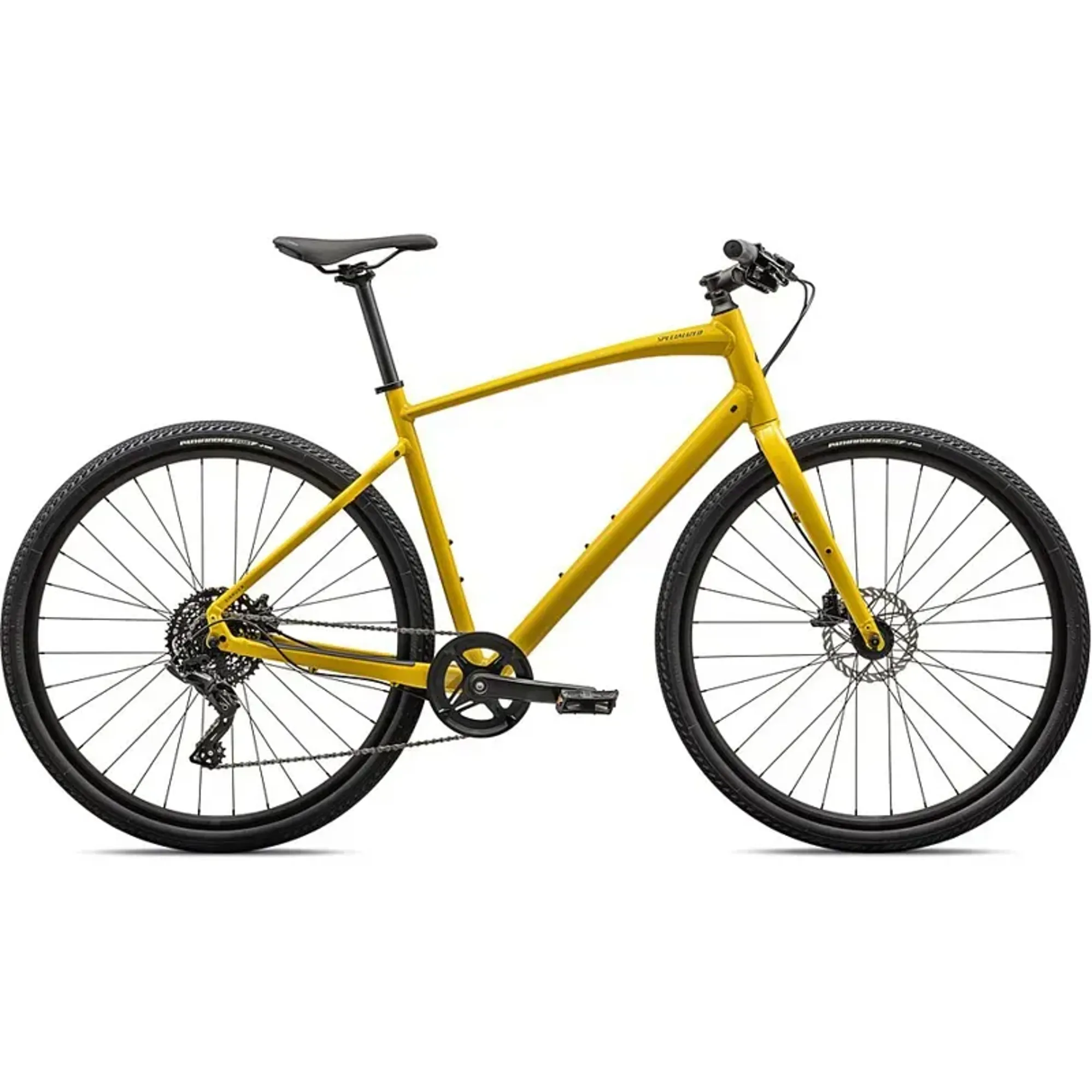 Specialized Sirrus X Hybrid Bike in Sulphur/Black Liquid Metal