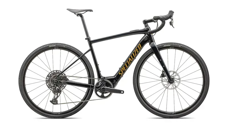 Turbo Creo 2 Comp E5 E-Road Bikes In Gloss Metallic Dark Navy/Harvest Gold Metallic