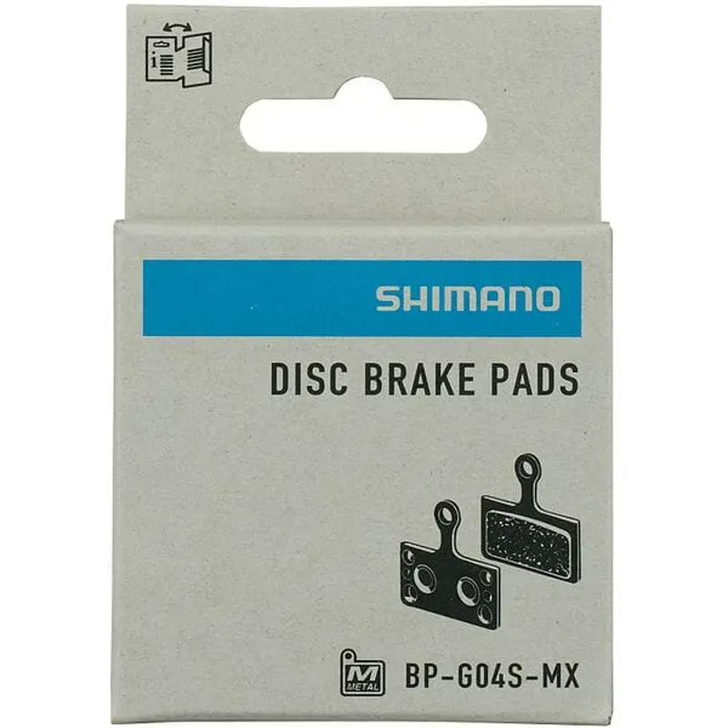 Shimano G04S Metal Brake Pads / spg Steel Back Black one -1