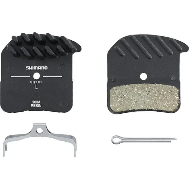 Shimano BRBX H03A Resin Pad spg Alloy Back W Fin Black pair