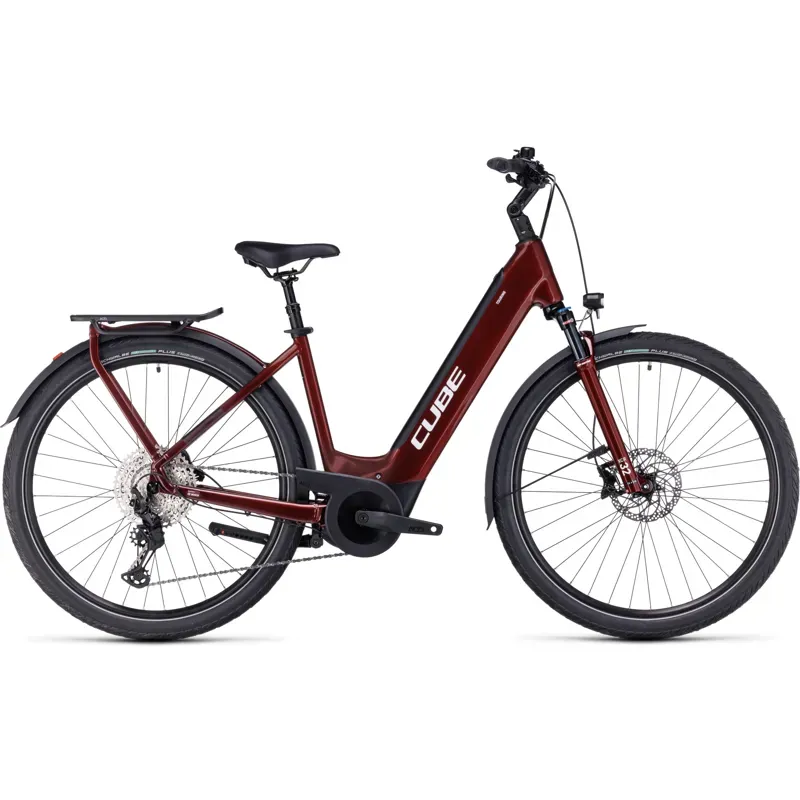 Cube Touring Hybrid EXC 625 eBike in Red/White-1
