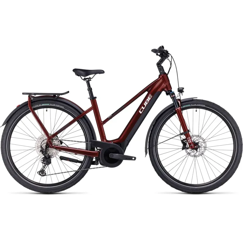 Cube Touring Hybrid EXC 625 eBike in Red/White-2