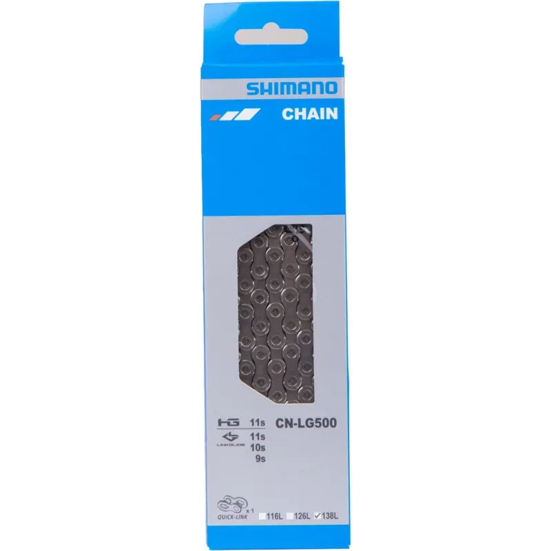 Shimano LG500 9/10/11spd Chain HG-X 138 Q/ Link Silver-1