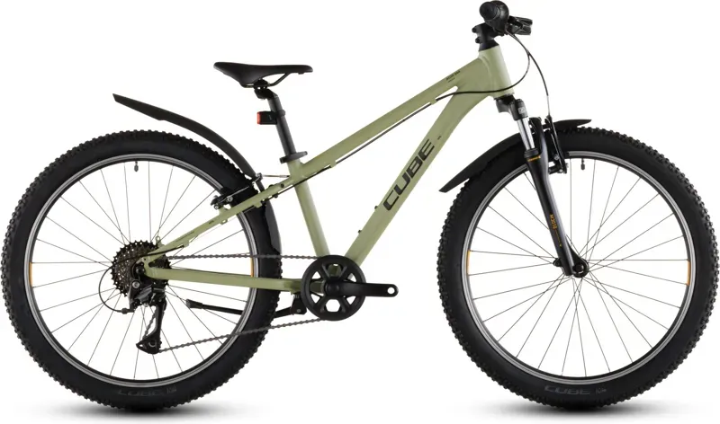 Cube Acid 240 FE Kids Bike in Light Olive/Orange 