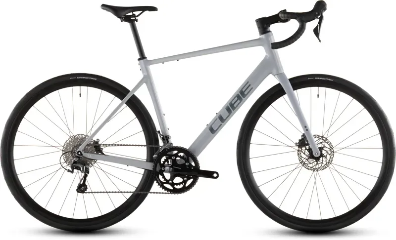 Cube Attain Race Road Bike In Fog Grey/Shift - 2026