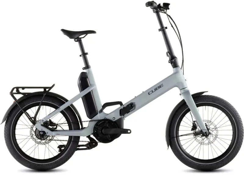 Cube Fold Hybrid Comfort 545 eFolding Bike in Sea Grey/Reflex