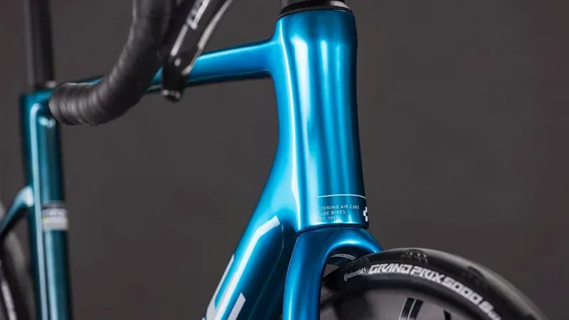 Cube Litening Air C68X SLX Road Bike in Chrome Blue/Liquid Blue-7