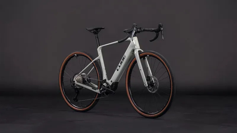 Cube Nuroad Hybrid C62 Race 400x Electric Gravel Bike in Reed Beige/Black - 2026-1