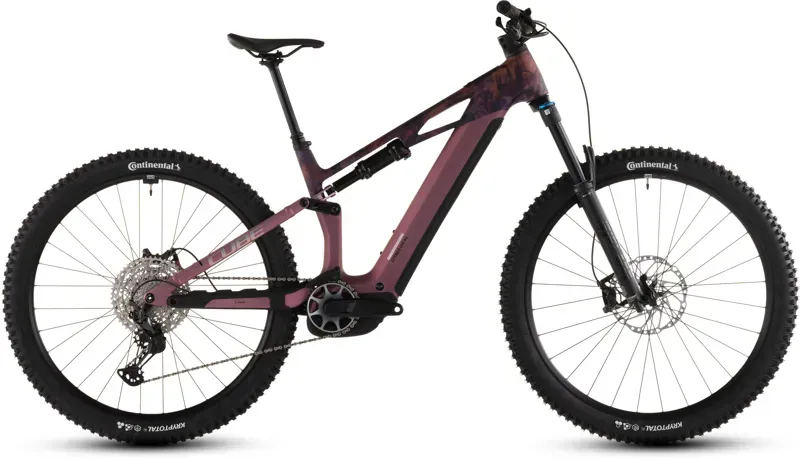 Cube Stereo Hybrid One44 HPC SLX 800Wh E-MTB In Pink with Artwork 2026