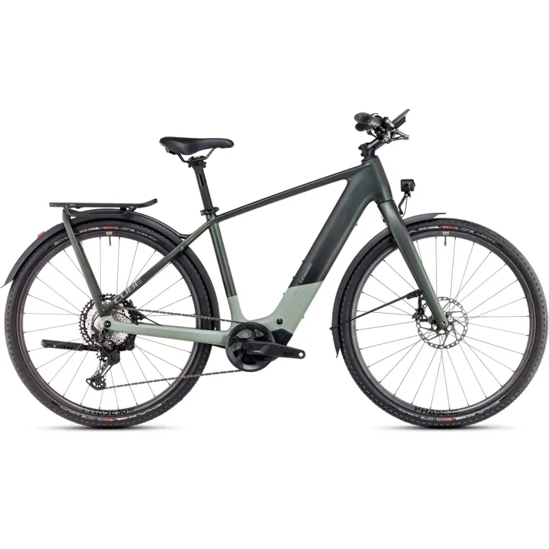 Cube Kathmandu Hybrid C62 SLT 400Wh Electric Bike in Green/Oregano Green - 2025