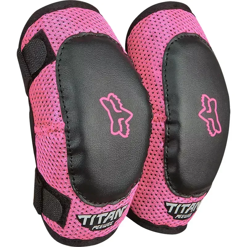 Fox PeeWee Titan Kids Elbow Pads in Black/Pink