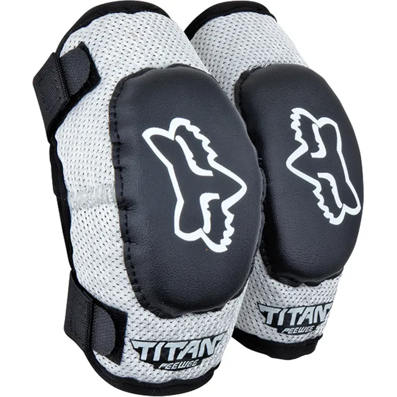 Fox PeeWee Titan Youth Elbow Pads in Black/Silver