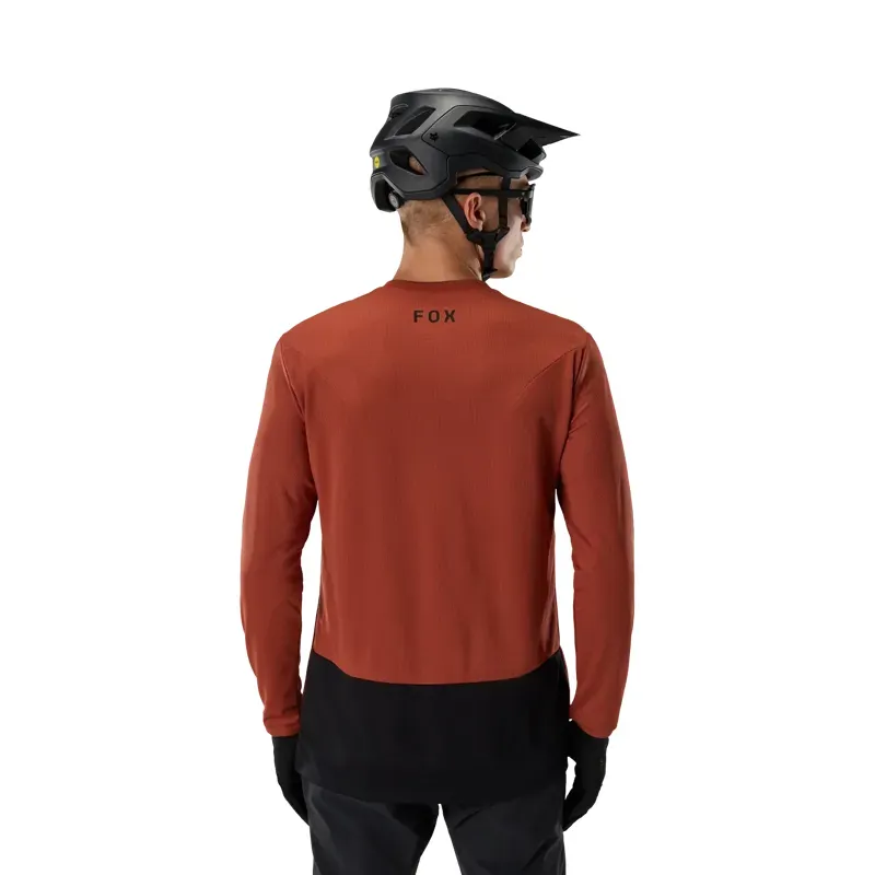 Fox Ranger Fox Head Long Sleeve Jersey in Amber Scarlet-3