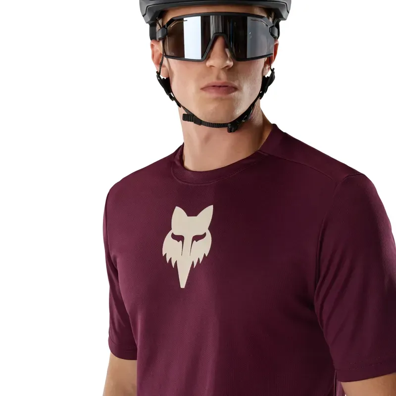 Fox Ranger Fox Head Jersey in Dark Maroon-4