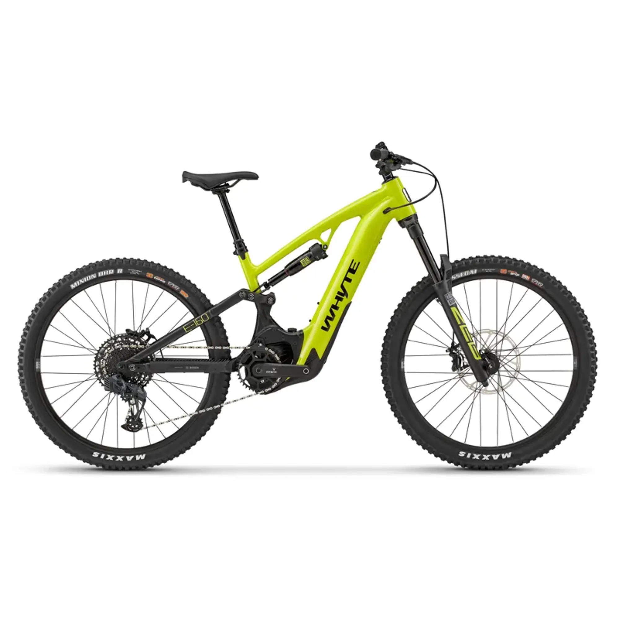Whyte Bikes E-160 S Trail/Enduro E-mountain Bike in Lime/Matt Black