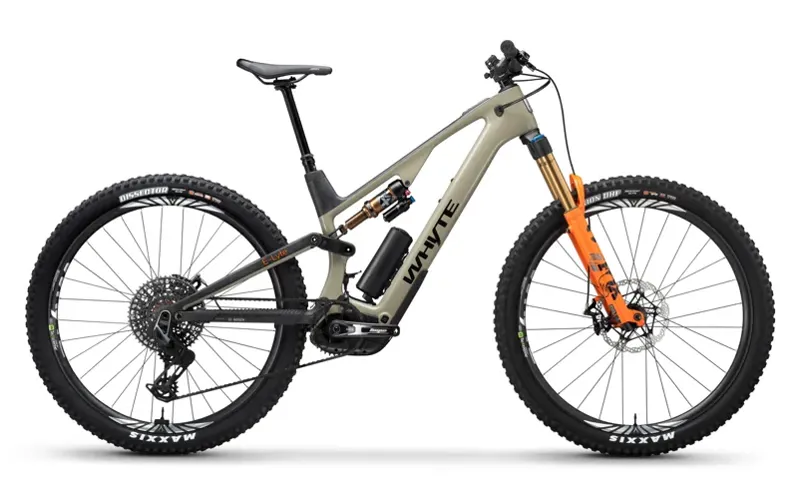 Whyte Bikes ELyte 150 Works Trail/Enduro E-bike in Olive w/ UD Carbon