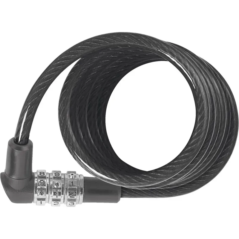 ABUS 3506C Combi Coil Cable Lock 6mm/ 120cm BLACK 6mm