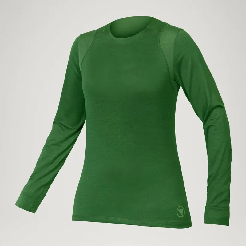 Endura SingleTrack L/S Jersey Women's in Machair Green-1
