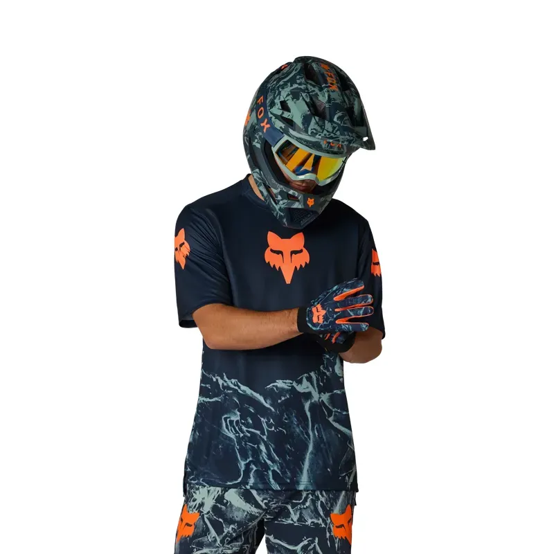 Fox Ranger Image Print Jersey in Arctic Blue-5