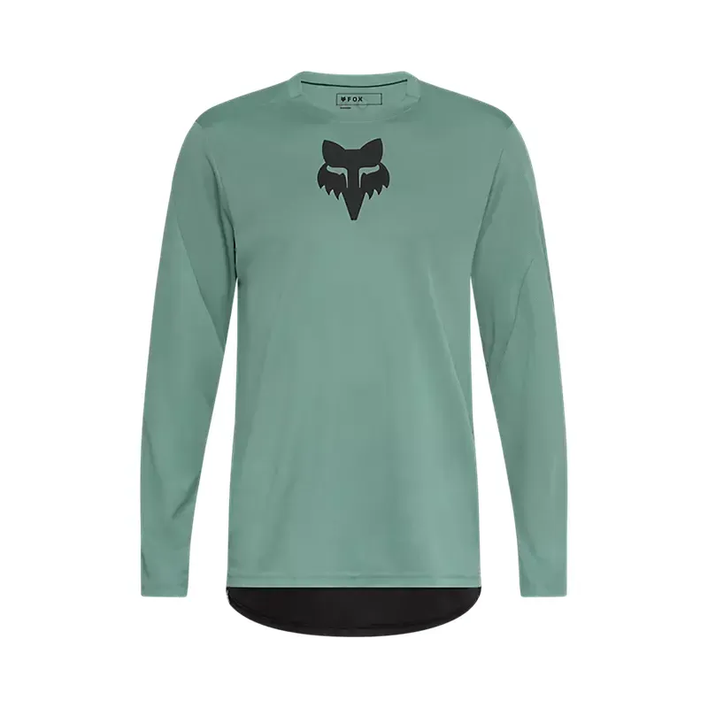 Fox Ranger Fox Head Long Sleeve Jersey in Pine Green