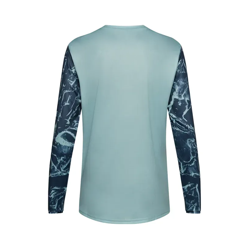 Fox Youth Ranger Image Print Long Sleeve Jersey in Arctic Blue-1