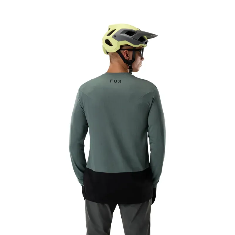 Fox Ranger Fox Head Long Sleeve Jersey in Sage Green-3