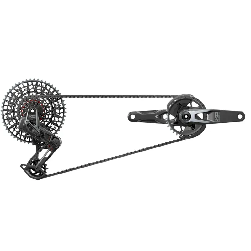 SRAM X0 T-Type Eagle Transmission AXS Groupset (Rd W/Battery/Charger/Cord Ec Pod Ult Fc X0 Q174 55mm Chainline DUB MTB Wide DM 32T CR W/2 Guards Cn 126L Cs Xs-1295 10-52T) V2: 1-1