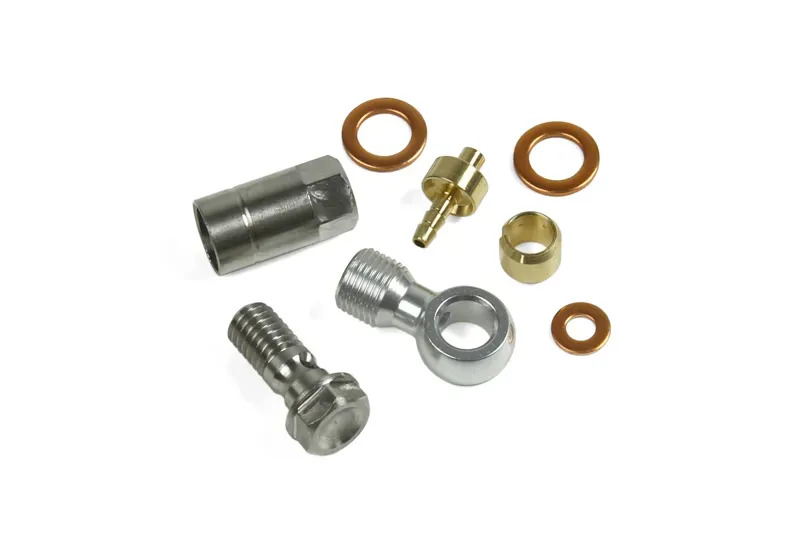 90 Deg Connector Complete - 5mm Black/ Braided