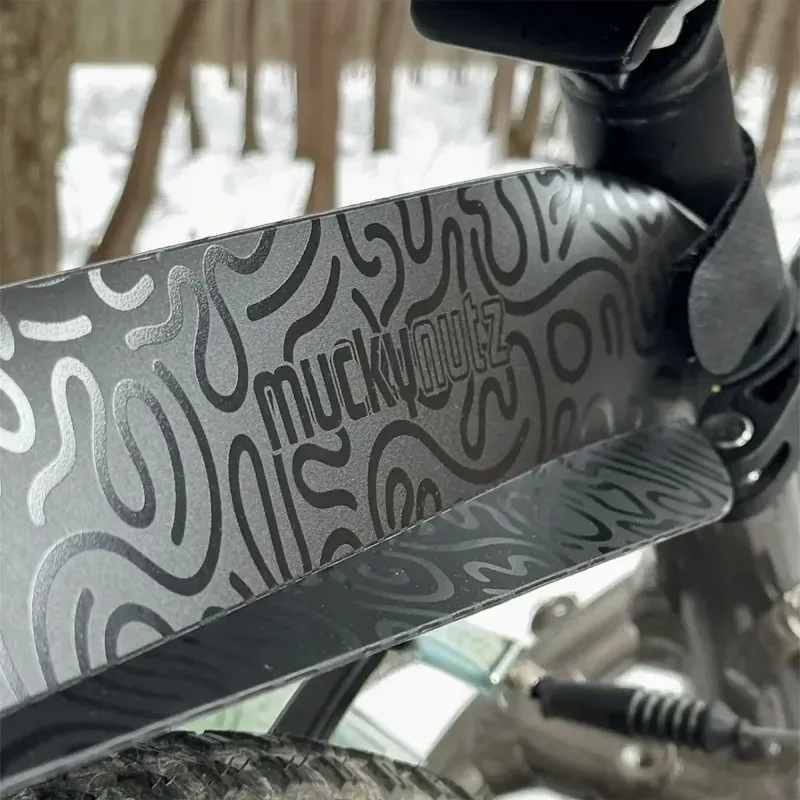 Mucky Nutz Junior Rear Fender Large in Doodle Black-2