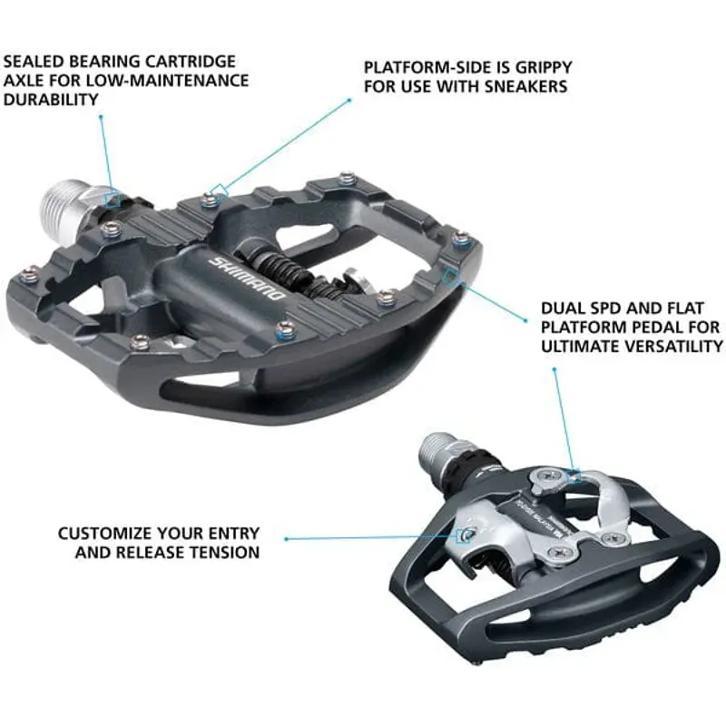 Shimano Pedal eh500 Spd Gy Grey 9/16 inches-2