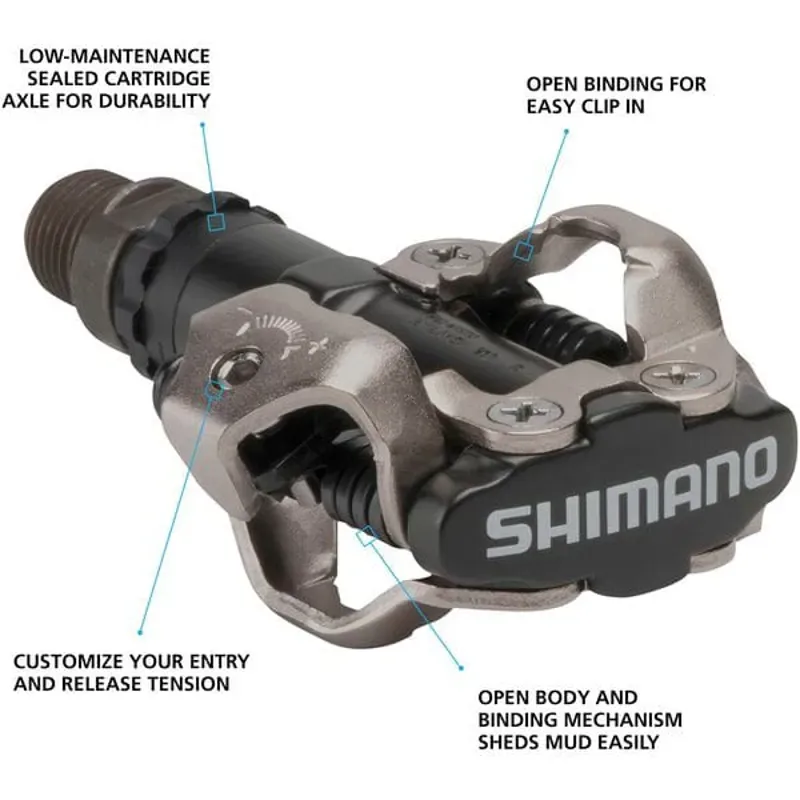 Shimano Pedal m520 Bk Black 9/16 inches standard-1
