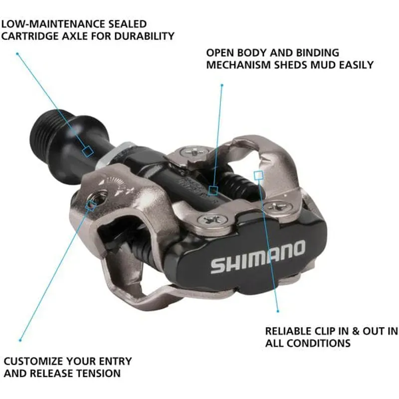 Shimano Pedal m540 Bk Black 9/16 inches standard-1