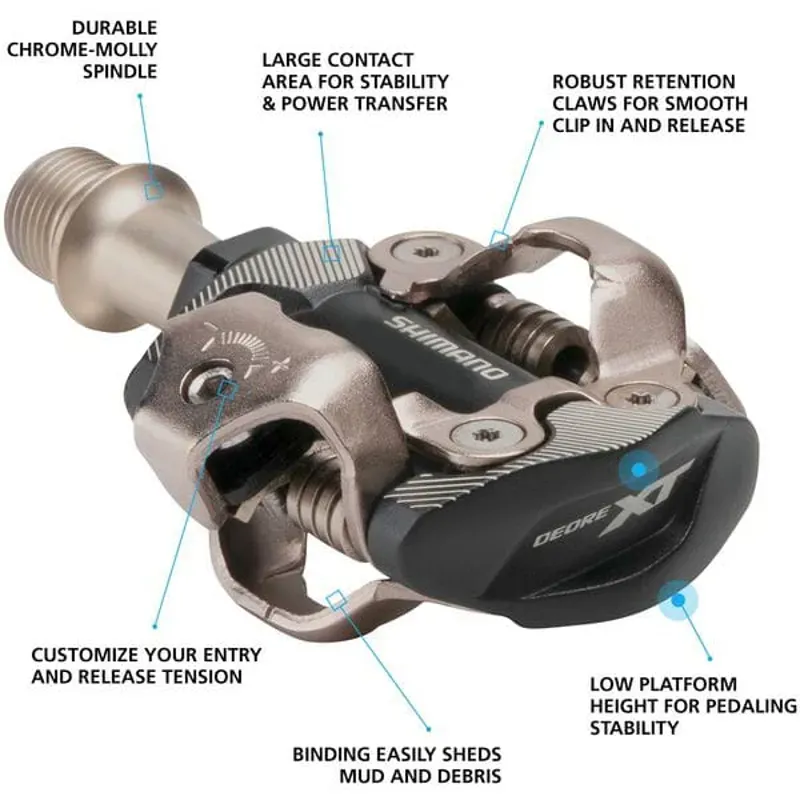 Shimano Deore XT PD-M8100 XC Race SPD Black Pedals-1