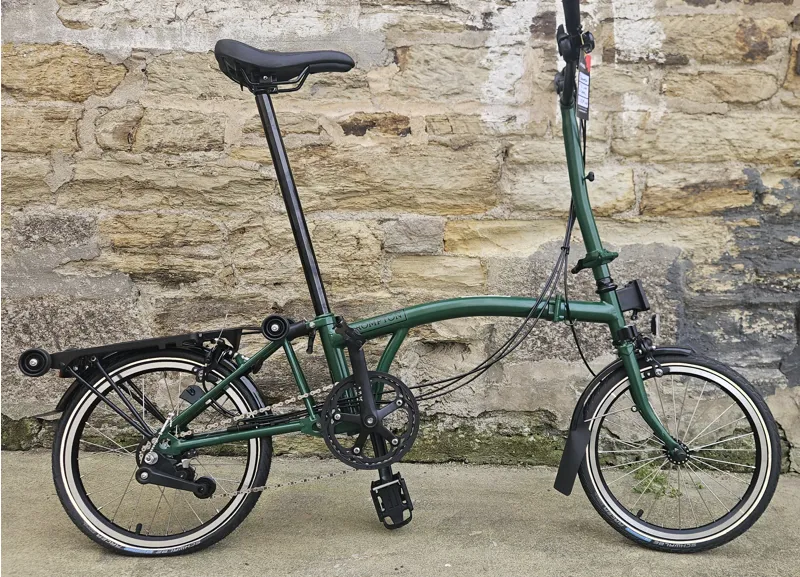 Brompton C Line 6 Speed High Bar With Roller Frame in Racing Green - Folding Bike