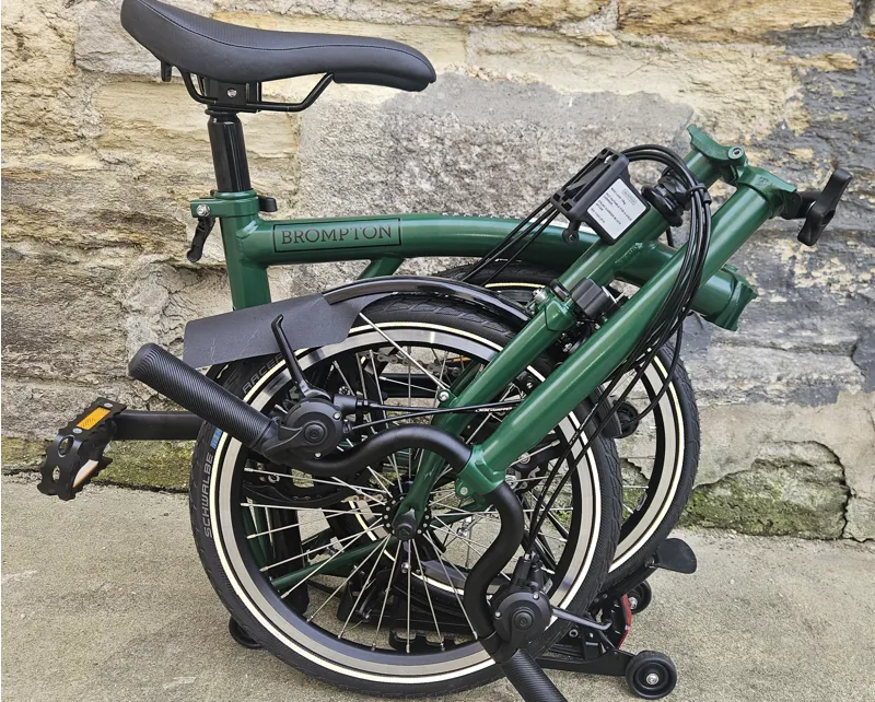 Brompton C Line 6 Speed High Bar With Roller Frame in Racing Green - Folding Bike-1
