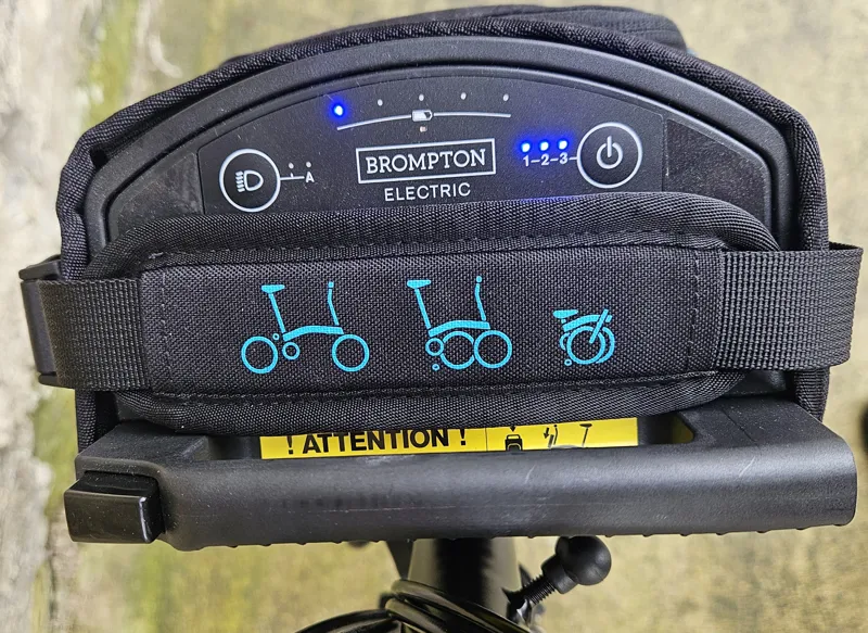 Brompton Electric C Line 6 Speed Mid Bar With Roller Frame in Factory Raw - Electric Folding Bike-4