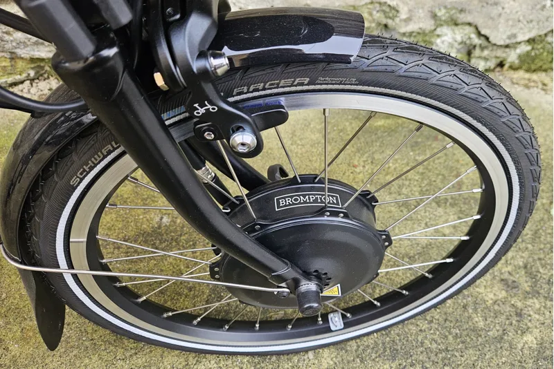 Brompton Electric C Line 6 Speed Mid Bar With Roller Frame in Factory Raw - Electric Folding Bike-6