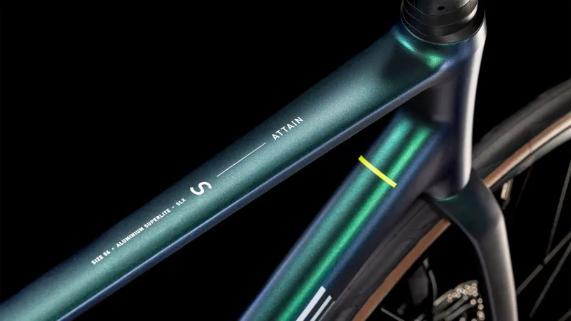 Cube Attain SLX Road Race Bike in Goblin/Yellow-1