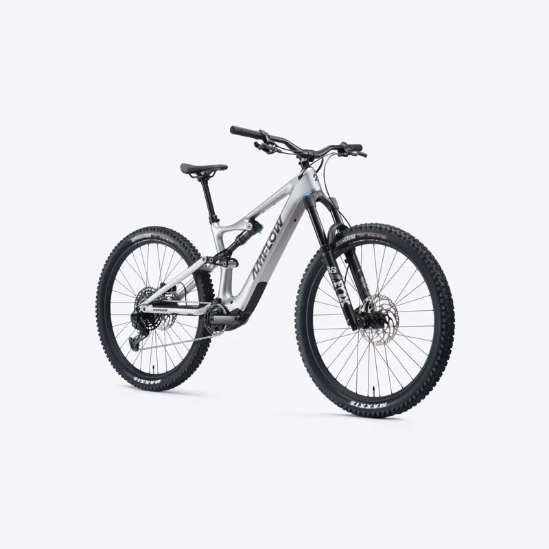 Amflow PL Carbon Full Suspension eMTB 2025 Satin Silver-1
